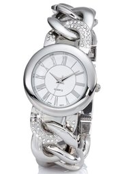 Часы на браслете в форме цепочки (розово-золотистый) Bonprix