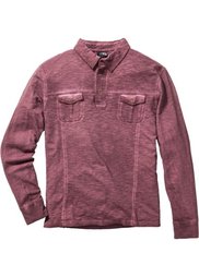 Футболка-поло Regular Fit с длинным рукавом (темно-синий) Bonprix