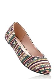 Балетки (черный/белый) Bonprix