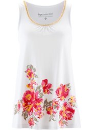 Топ (белый/лазурный с рисунком) Bonprix