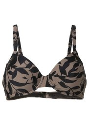 Купальный бюстгальтер, чашка D (черный/коричневый) Bonprix