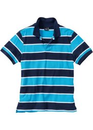 Футболка Regular Fit с воротником-поло (белый/красный/черный в полоску) Bonprix