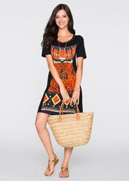Футболка (черный/с ярким рисунком) Bonprix