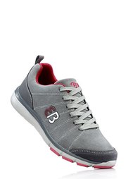 Замшевые кроссовки (черный/серый) Bonprix