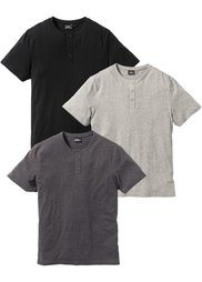 Футболка Regular Fit (3 шт.) (голубой + белый + темно-синий) Bonprix