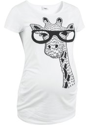 Мода для беременных: футболка с коротким рукавом (темно-изумрудный с рисунком) Bonprix