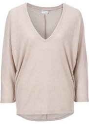 Вязаная футболка (черный) Bonprix