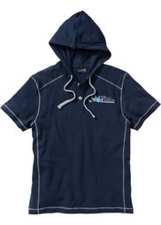 Футболка с капюшоном Slim Fit (светло-серый меланж) Bonprix