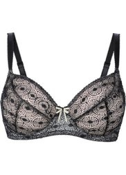 Бюстгальтер, чашка E (черный/каменно-серый) Bonprix