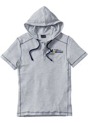 Футболка с капюшоном Slim Fit (темно-синий) Bonprix