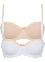 Бюстгальтер-балконет, чашка C (серый/черный) Bonprix