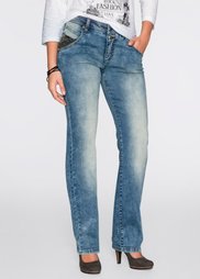 Непринужденные джинсы-стретч STRAIGHT с аппликациями, cредний рост (N) (нежно-голубой) Bonprix