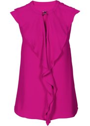 Шифоновый топ с воланами (коралловый) Bonprix