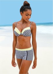 Купальные шорты с плавками (черный/белый с рисунком) Bonprix