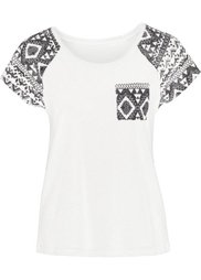 Футболка (черный/белый) Bonprix