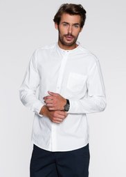 Рубашка Regular Fit с длинным рукавом (белый) Bonprix