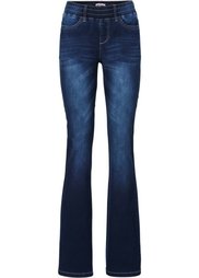 Джинсы-суперстретч BOOTCUT без застежки, высокий рост (L) (синий) Bonprix