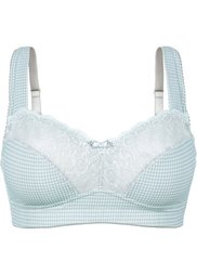 Бюстгальтер-минимайзер без косточек, чашка F (серый/светло-мятный) Bonprix