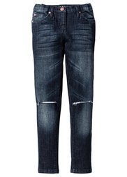 Джинсы Super Skinny с декоративными повреждениями, Размеры  116-170 (синий «потертый») Bonprix