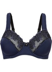 Бюстгальтер-минимайзер, чашка E (темно-синий/черный) Bonprix