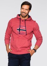 Свитшот Regular Fit с капюшоном (красный) Bonprix