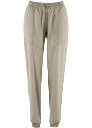 Брюки-саруэл из льна (бурый меланж) Bonprix