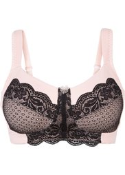 Разгрузочный бюстгальтер без косточек, чашка F (черный/цвет пудры) Bonprix