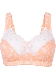 Разгрузочный бюстгальтер без косточек, чашка D (светло-персиковый/экрю) Bonprix