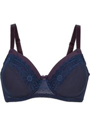 Бюстгальтер, чашка D (темно-синий/ежевичный) Bonprix