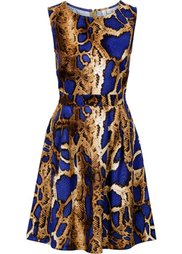 Платье из плотного трикотажа (леопардовый/коричневый) Bonprix
