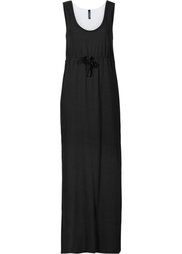 Трикотажное платье с кружевной отделкой (светло-серый меланж) Bonprix