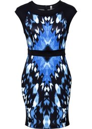 Платье из плотного трикотажа (черный/красный) Bonprix