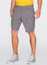 Бермуды-карго Regular Fit (серый в клетку) Bonprix