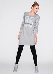 Трикотажное платье (светло-серый меланж) Bonprix