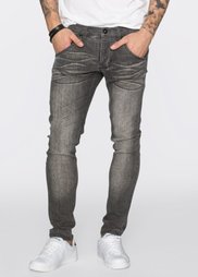 Джинсы-суперстретч Skinny Fit Straight, длина (в дюймах) 32 (светло-серый деним «потертый») Bonprix