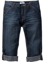 Закатывающиеся джинсы Regular Fit Straight, cредний рост (N) (голубой «потертый») Bonprix