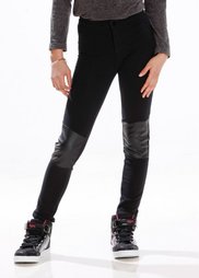 Эластичные брюки с заплатками на коленях, Размеры  116-170 (черный) Bonprix