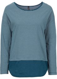 Футболка 2 в 1 (индиго/ярко-розовый в полоску) Bonprix