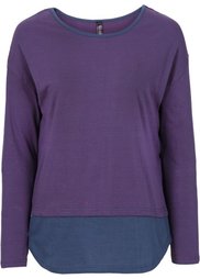 Футболка 2 в 1 (серый/черный в полоску) Bonprix