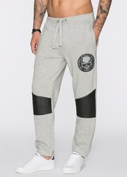 Трикотажные брюки Slim Fit (светло-серый меланж) Bonprix