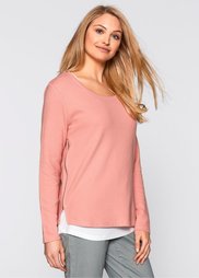 Структурный свитшот (нежно-коралловый) Bonprix