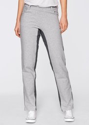 Трикотажные брюки со вставками (светло-серый меланж) Bonprix