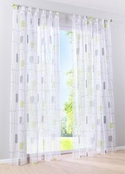 Гардина Янис (1 шт.), петли (белый/красный) Bonprix