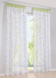 Гардина Ульрика (1 шт.), гофрированная тесьма (белый/красный) Bonprix