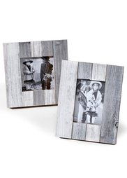 Деревянная рамка для фотографий (2 шт.) (серый/белый) Bonprix
