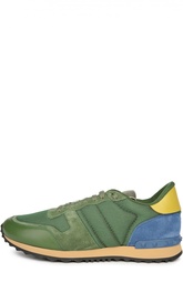Кроссовки color block с кожаными вставками Valentino