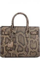 Питоновая сумка с двумя ручками Sac de jour Saint Laurent