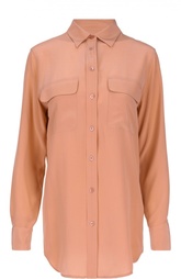 Удлиненная шелковая блуза с нашивными карманами Equipment