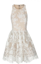 Кружевное приталенное платье без рукавов Alice + Olivia
