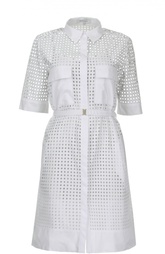 Перфорированное платье-рубашка с поясом Gerard Darel